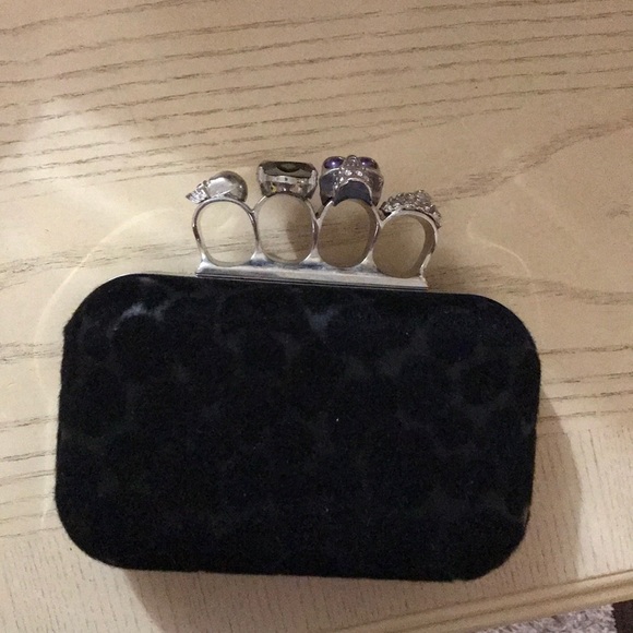 Handbags - Black skull clutch